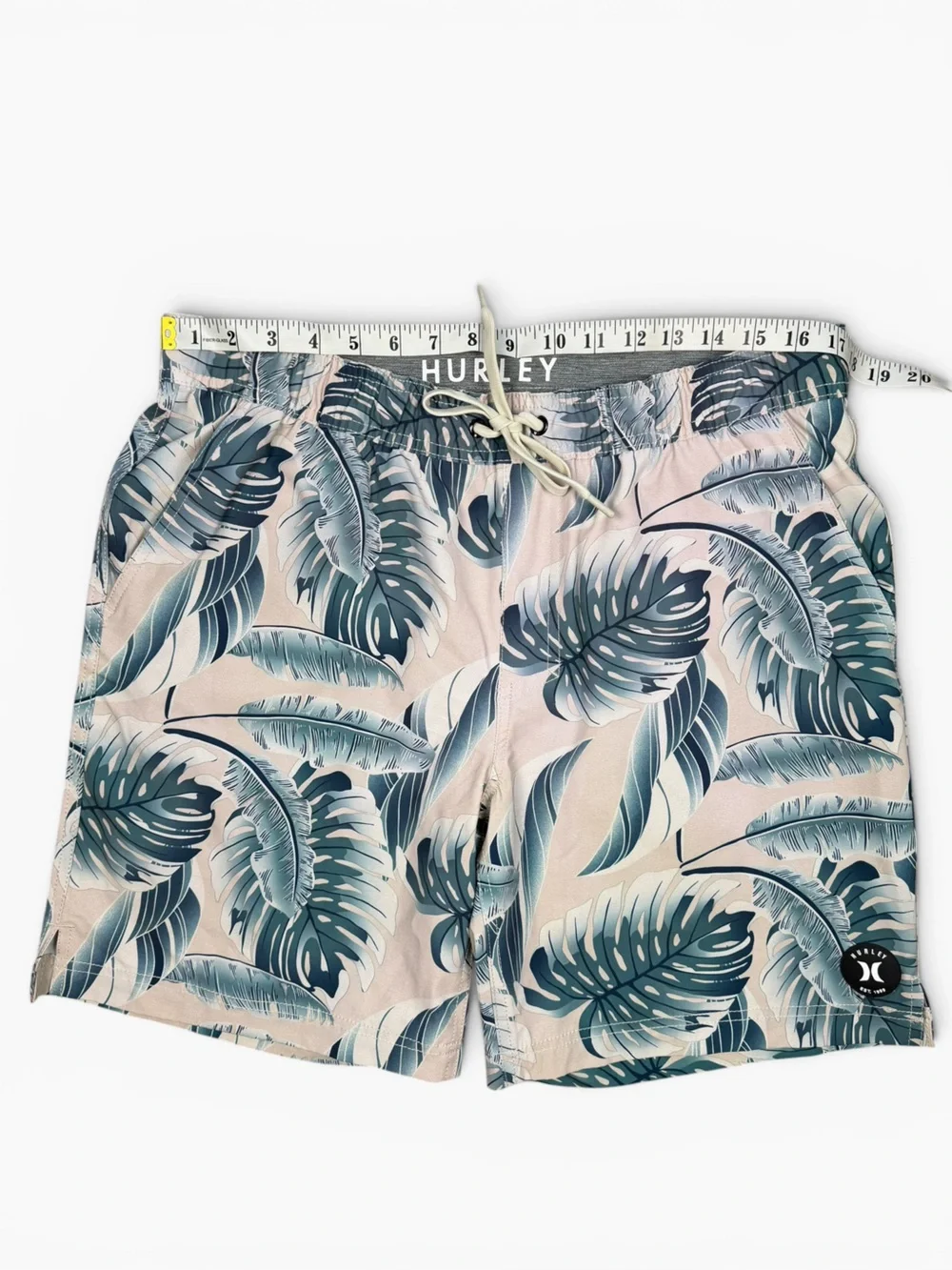 Hurley Phantom Tropical Palm Print Board Shorts Men’s Large 18” Outseam Stretch